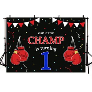 mehofond 7x5ft boxing birthday party backdrop boy first 1st bday red and black boxer sport photography background banner fight night photo booth props