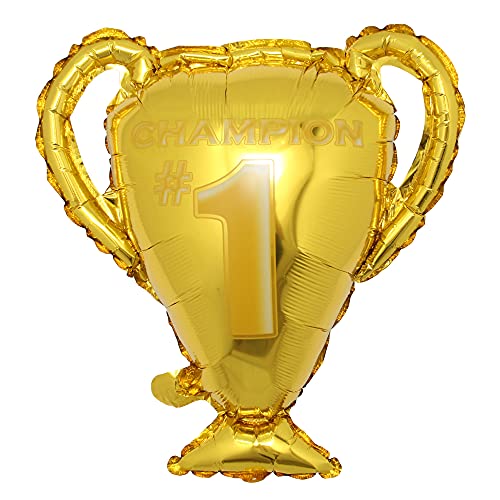 Gold Champion The First Prize Sport Balloons Soccer Party Balls Baby Shower Boys Birthday Games Toys Event Party Decorations Supplies (Champion Trophy)