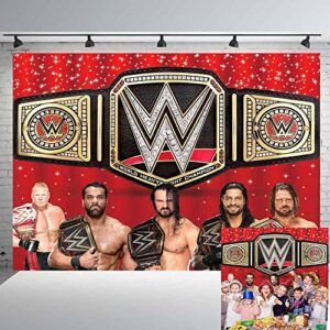 wrestling backdrop boxing match birthday party supplies sports boxing banner ring ropes background man kids birthday decoration