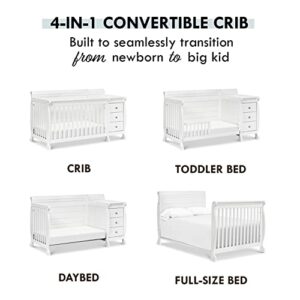 DaVinci Kalani 4-in-1 Convertible Crib and Changer Combo in White