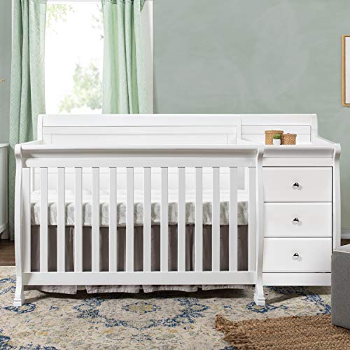 DaVinci Kalani 4-in-1 Convertible Crib and Changer Combo in White