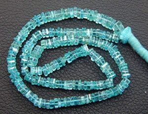 1 strands natural blue apatite heishi spacer beads size 4-5 mm 16 inch long by gemswholesale