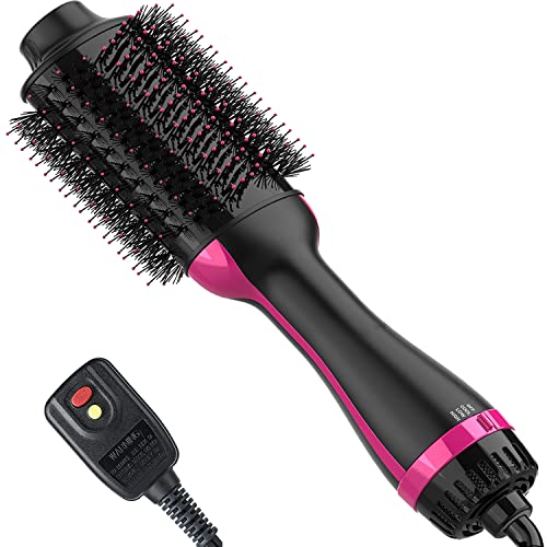 Hair Dryer Brush Blow Dryer Brush in One, 4 in 1 One Step Hair Dryer and Styler Volumizer Professional Hot Air Brush with Negative Ion Anti-frizz Blowout for Drying, Straightening, Curling, Salon