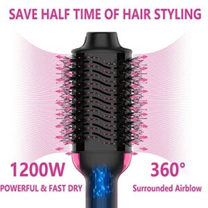 Hair Dryer Brush Blow Dryer Brush in One, 4 in 1 One Step Hair Dryer and Styler Volumizer Professional Hot Air Brush with Negative Ion Anti-frizz Blowout for Drying, Straightening, Curling, Salon