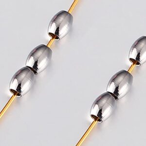 30-120pcs 4/5/8mm Stainless Steel Long Oval Cylinder Spacer Beads Charm Loose Bead for DIY Necklaces Jewelry Crafts