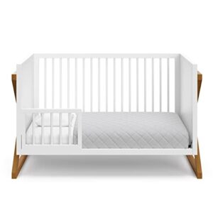 Storkcraft Equinox 3-in-1 Convertible Crib (Vintage Driftwood) Easily Converts to Toddler Bed & Daybed, 3-Position Adjustable Mattress Support Base, Modern Two-Tone Design for Contemporary Nursery