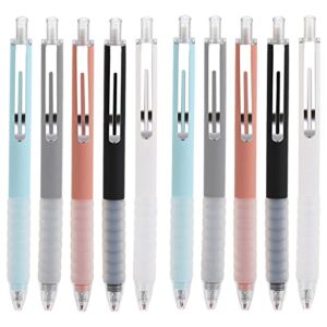 lovebb 10 pcs fine point ballpoint pens 0.5mm black ink smooth writing pens ball point pen for office worker, student