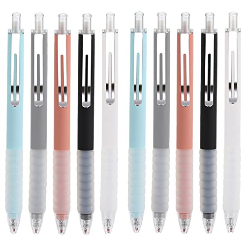 LoveBB 10 Pcs Fine Point Ballpoint Pens 0.5mm Black Ink Smooth Writing Pens Ball Point Pen for Office Worker, Student