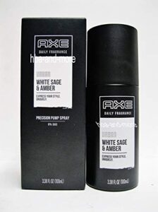 axe daily fragrance urban white sage & amber pump spray 3.38oz (1 can)