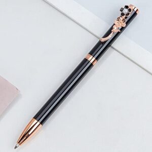 ballpoint pens 1pcs ballpoint pearl flower wedding metal copper pen office school supplies stationery rose gold gift comfortable writing pens (color : d, ink color : black)