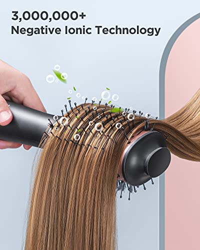 Hair Dryer Brush Blow Dryer Brush in One, Brush Blow Dryer with Negative Ionic, 4 in 1 Hair Dryer and Styler Volumizer Blowout Brush Hair Dryer for Drying Straightening Curling with Hair Towel Wrap