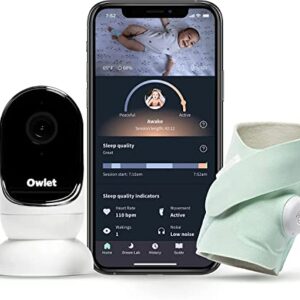 Owlet Dream Duo Smart Baby Monitor - Video Baby Monitor with HD Camera & Dream Sock: Only Baby Monitor to Track Heart Rate & Average Oxygen as Sleep Quality Indicators - Mint