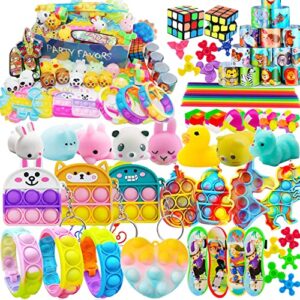 51 PCS Pop Party Favors Toys for Kids,Premium Pop Fidget Toys for All Ages Kids,Assortment Pinata Stuffers,Classroom prizes,Prize Box Toys,Goody Bag Fillers,Carnival Prizes for Boys and Girls 4-10