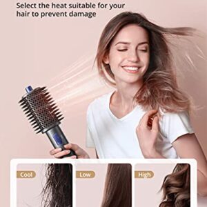 1300W Blow Dryer Brush, with High-Speed Brushless Motor (11000 RPM), Salon-Grade Hair Dryer Brush, Heated Curling Brush, with Negative Ions, Style, Curl, and Volumize, All-in-One Blow Dryer Brush