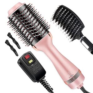 cosermart hair dryer brush 4 in 1 blow dryer brush with comb, upgraded hot air brush with negative ion anti-frizz blowout brush hair dryer for drying, straightening, curling, salon, hair volumizer