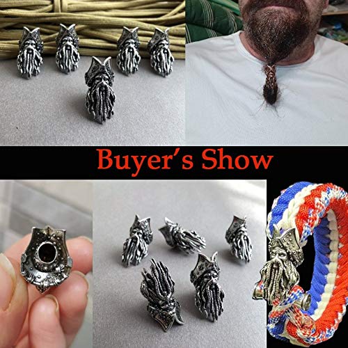 NGOANSK6688 1 Piece/Lot Silver Color Spacer Beads Long Beard Accessories for Bracelets Jewelry (BD677-2)