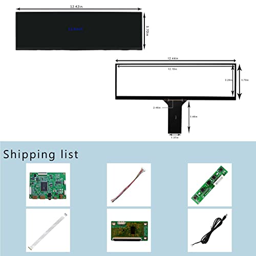 VSDISPLAY 12.6 Inch IPS LCD Screen DIY Kit and Touch Panel 12.6''