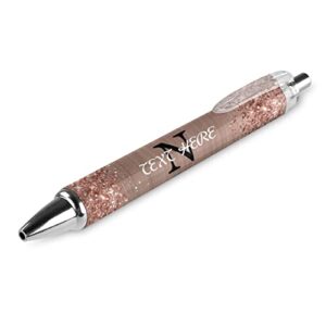 personalized custom rose gold glitter pattern pens with stylus tip, customized engraving ballpoint pens with name massage text logo, gift ideas for school office business birthday graduation anniversa