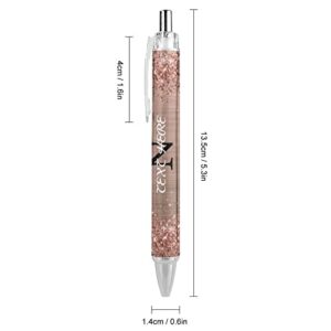 Personalized Custom Rose Gold Glitter Pattern Pens with Stylus Tip, Customized Engraving Ballpoint Pens with Name Massage Text Logo, Gift Ideas for School Office Business Birthday Graduation Anniversa