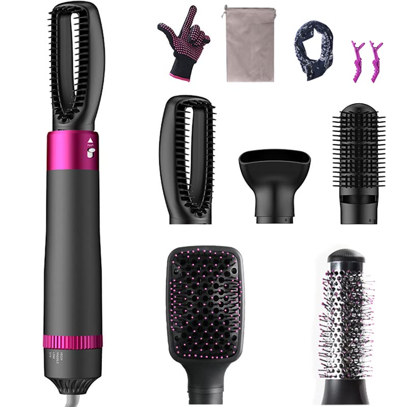 5 in 1 Hair Dryer Brush, Blow Dryer Brush Styler,Salon Negative Ionic Electric Hot Air Brush, Hair Straightener&Curly Hair Comb, Detachable Brush Hair Dryers for Women,Make Hair Smooth