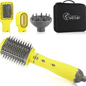 Hot Air Brush, 4 in 1 One Step Professional Hair Dryer Brush, Negative Ion Detachable Blow Dryer Brush for Curling Drying Straightening Combing with Travel Storage Box