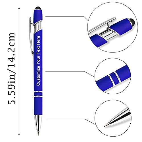 Qingxily Up to 300 Pcs Custom Pens Bulk,Personalized Pens with Free Engraving,Customized Stylus Ballpoint Pens with Your Name,Text,Message for Business,Graduation,Anniversaries-Colorful Pens 300 Packs