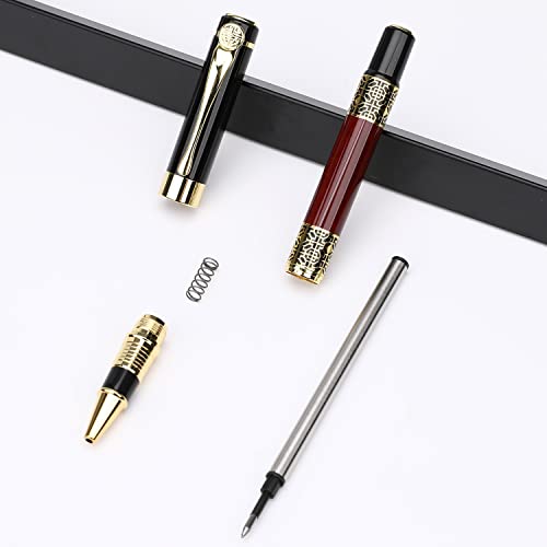 YIVONKA Ballpoint Pen Black Refill,business pens,Luxury Pen,Best Ball Pen Gift Set for Men & Women Professional Executive,Office,Nice Pens Classy Gift Box… (Red)