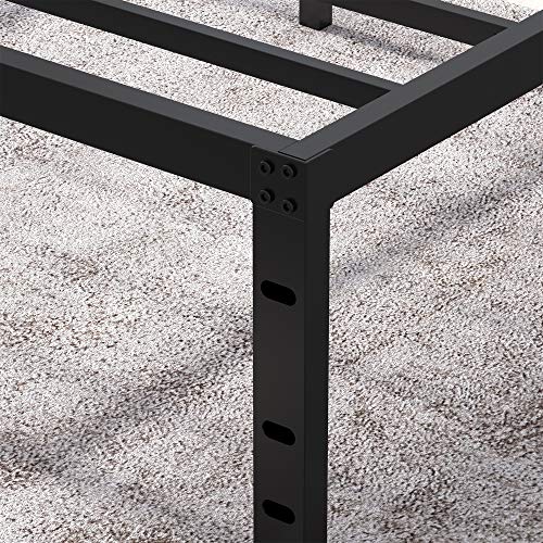 yookare 18 Inch Tall 3500lbs Heavy Duty Bed Frame Metal Platform /Maximum Storage/Mattress Foundation/Steel Slats Support/Noise Free/Box Spring Replacement,Full