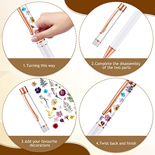 5 Pcs Sublimation Pens Stylus Pen Blank Heat Transfer Pen Sublimation Ballpoint Pen with 10 Pcs Shrink Wrap for Christmas DIY Office School Stationery Supplies (Rose Gold, Empty Tube)