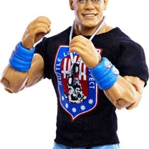 WWE John Cena Top Picks Elite Collection Action Figure with Entrance Shirt, 6-inch Posable Collectible Gift for WWE Fans Ages 8 Years Old & Up