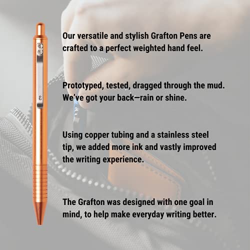 Everyman Rose Gold Grafton, Luxury Metal Writing EDC Pen with Premium Gel Ink, Office, Business Gift