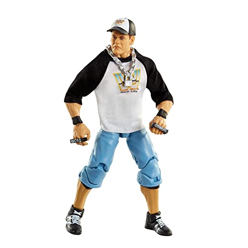 WWE MATTEL ​Top Picks Elite John Cena 6-inch Action Figure with Deluxe Articulation for Pose and Play, Life-like Detail, Authentic Ring Gear & Accessory,Multi,GVC03