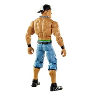 WWE MATTEL ​Top Picks Elite John Cena 6-inch Action Figure with Deluxe Articulation for Pose and Play, Life-like Detail, Authentic Ring Gear & Accessory,Multi,GVC03