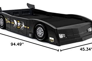 Delta Children Grand Prix Race Car Toddler & Twin Bed - Made in USA, Black