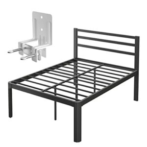 woozuro 18 inch queen bed-frame with headboard and 6pcs mattress gaskets no slip foundation no box spring needed