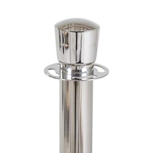 US Weight - U2140 Premier Chrome Post and Black Velvet Rope Crowd Control Stanchions