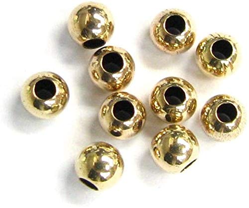 500pc 14K Gold-Filled 3mm Round Large Hole Seamless Spacer Beads