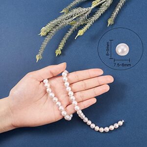 LiQunSweet 48 Pcs Natural Baroque Pearl Keshi Pearl Beads Spacer Cultured Freshwater Pearl Round for Necklace Choker Bracelet Earrings Jewelry Making DIY - 8~9mm