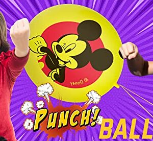 JA-RU Disney Micky & Minnie (12 Balls in 6 Packs) Punch Balls Balloons Fidget Ball Inflate & Punch Fidget Toy Inflatable Big Bounce Ball Stress Relief Punching Bag Toy for Kids. Ass-7807-6