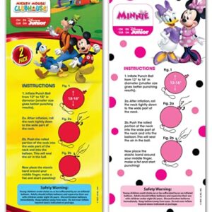 JA-RU Disney Micky & Minnie (12 Balls in 6 Packs) Punch Balls Balloons Fidget Ball Inflate & Punch Fidget Toy Inflatable Big Bounce Ball Stress Relief Punching Bag Toy for Kids. Ass-7807-6