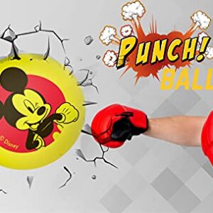 JA-RU Disney Micky & Minnie (12 Balls in 6 Packs) Punch Balls Balloons Fidget Ball Inflate & Punch Fidget Toy Inflatable Big Bounce Ball Stress Relief Punching Bag Toy for Kids. Ass-7807-6