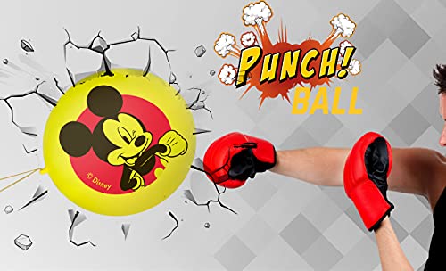 JA-RU Disney Micky & Minnie (12 Balls in 6 Packs) Punch Balls Balloons Fidget Ball Inflate & Punch Fidget Toy Inflatable Big Bounce Ball Stress Relief Punching Bag Toy for Kids. Ass-7807-6