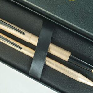 Cross Classic Century Limited Collections with Diamond Cut PVD Rose Gold Barrel and Contrasting PVD Appointments Duo of Selectip Rollerball Pen & Ballpoint Pen