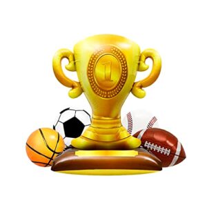 Gallasy Giant Standing Champion Trophy Aluminum Foil Balloon, First Prize Balloon 41 * 34 inch for Sport Basketball Football Graduation Party Supplies