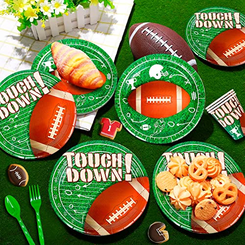 Football Birthday Party Supplies,168pcs Football Birthday Party Decorations&Tableware Set-Football Party Plates Napkins Cups Tablecloth Balloons Banner ect Football Theme Party Supplies for Boys Kids