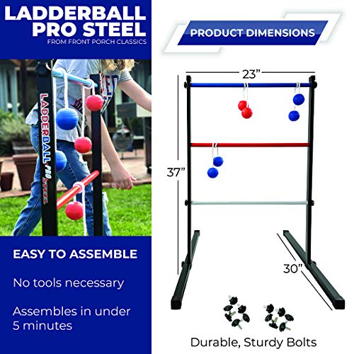 Maranda Enterprises Ladderball Pro Steel, Black, Blue, Red, White