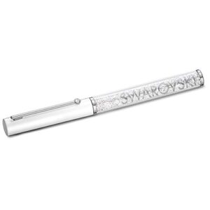 swarovski crystalline gloss ballpoint pen white chrome plated
