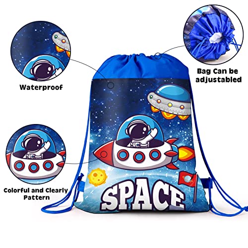 Beyton 24 PCS Outer Space Party Supplies Goodies Drawstring Bags,Space Galaxy Birthday Party favors bags For Boys Space theme birthday Party Decoration