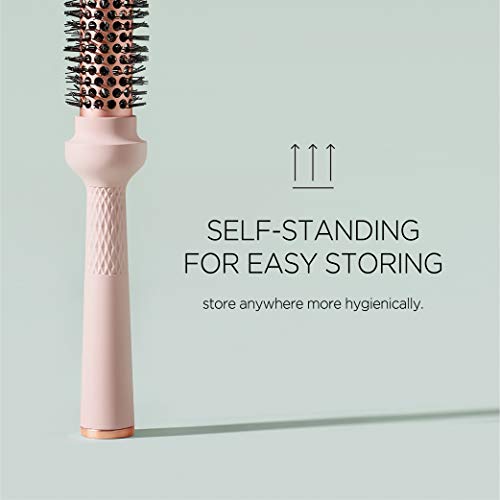 F3 Systems Magic Curling Thermal Brush(1 Inch), Cut Drying Time,Self-Standing Round Brush, Great Blowout, Ceramic Coated Barrel,Quick Styling Brush,Blowout Volume,Ionic Thermal Barrel,Volumizer,Styler