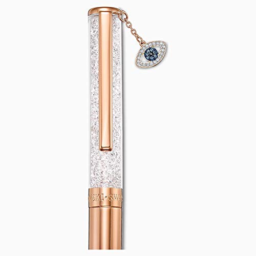 Swarovski Evil Eye Ballpoint Pen, White, Rose-Gold Tone Plated